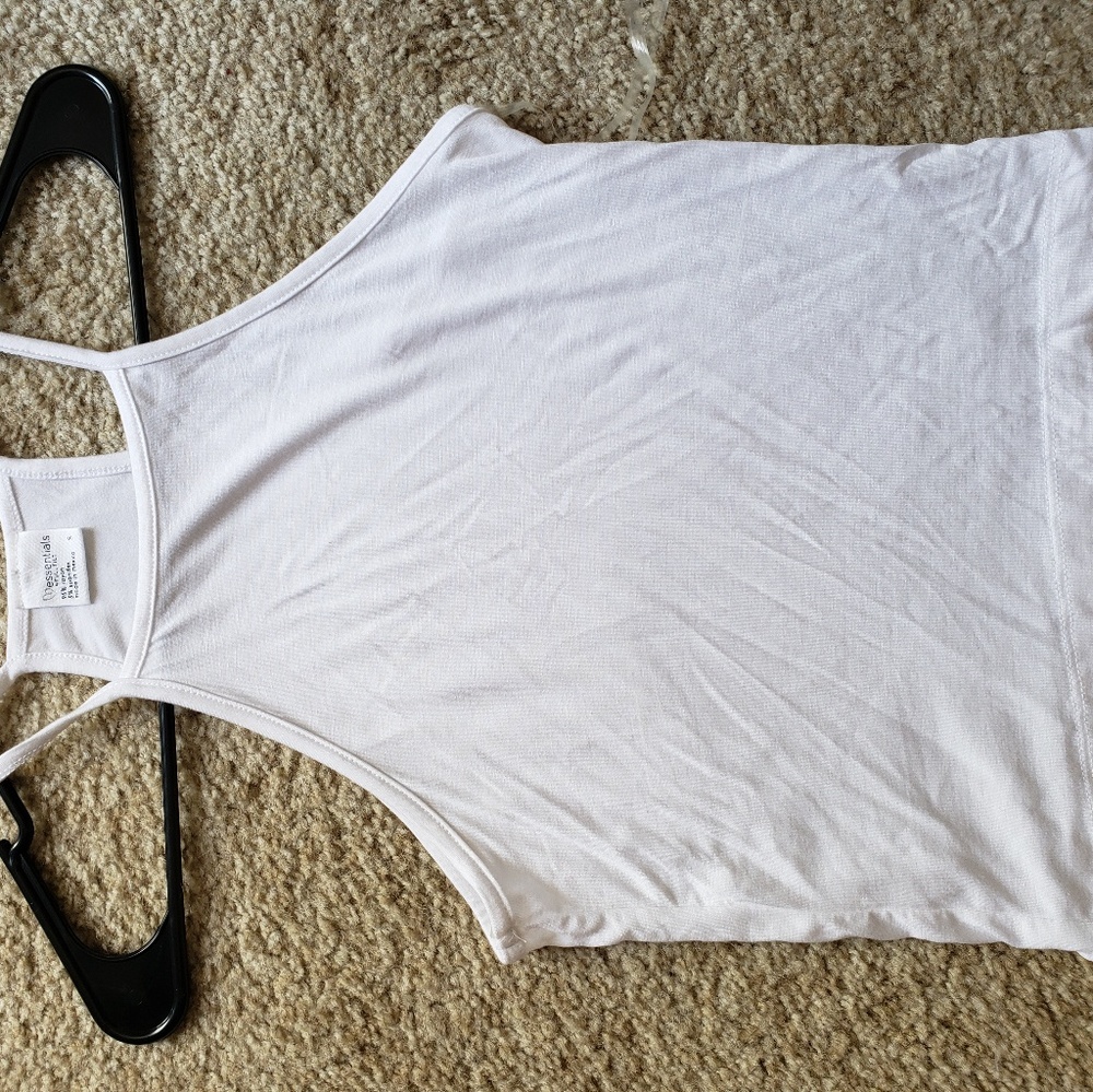 White cropped halter top